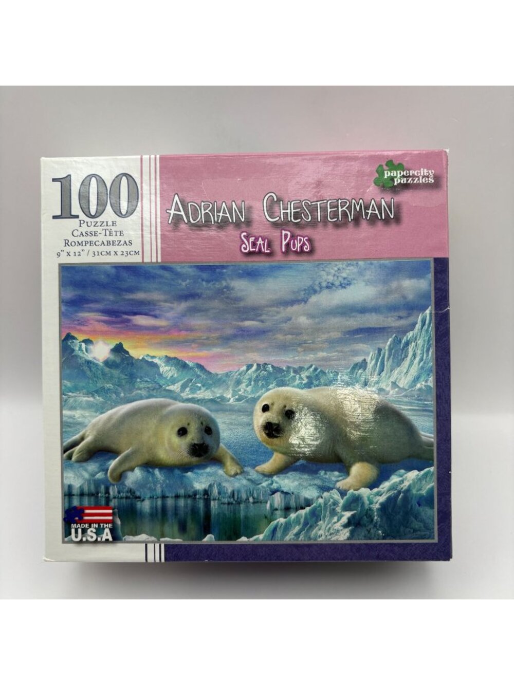Adrian Chesterman Seal Pups Jigsaw Puzzle 100 Pieces Arctic Glacier Theme NEW